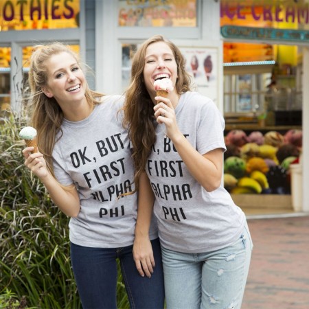 Alpha Phi Okay But First Tee