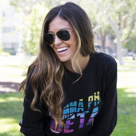 Gamma Phi Beta Stripe Down Long Sleeve Tee