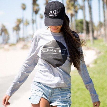 Alpha Phi Tee and Vintage Cap