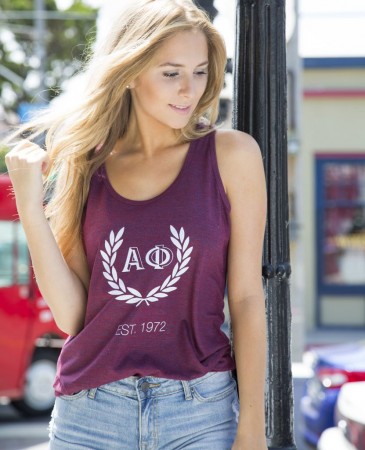 Alpha Phi Wreath Custom Printed Tank