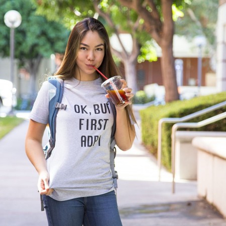 Alpha Delta Pi Okay But First Tee