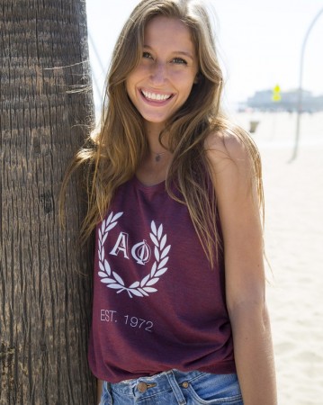 Alpha Phi Wreath Custom Printed Tank