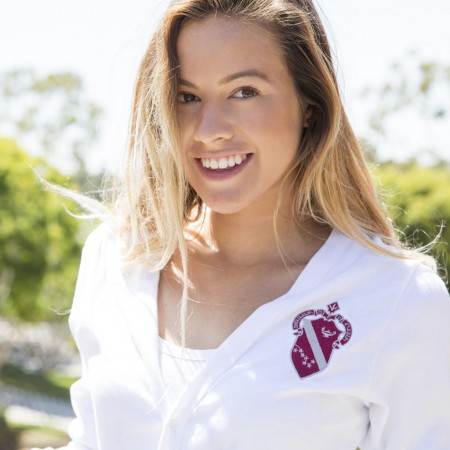 Alpha Phi Cardigan with Crest