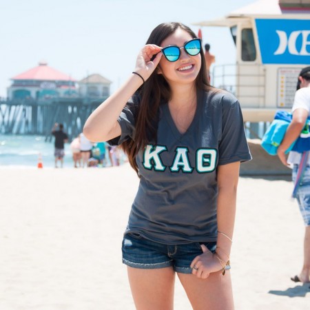 Kappa Alpha Theta Deep V Neck Tee