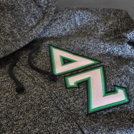 Delta Zeta Marled Zip Up Hoodie
