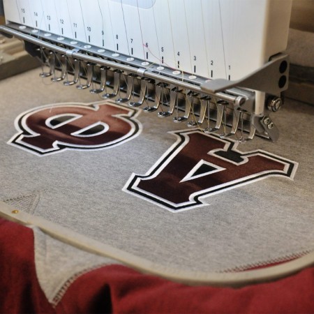 Alpha Phi Raglan Colorblock Pullover Hoodie