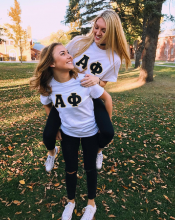 Alpha Phi Letters T Shirts